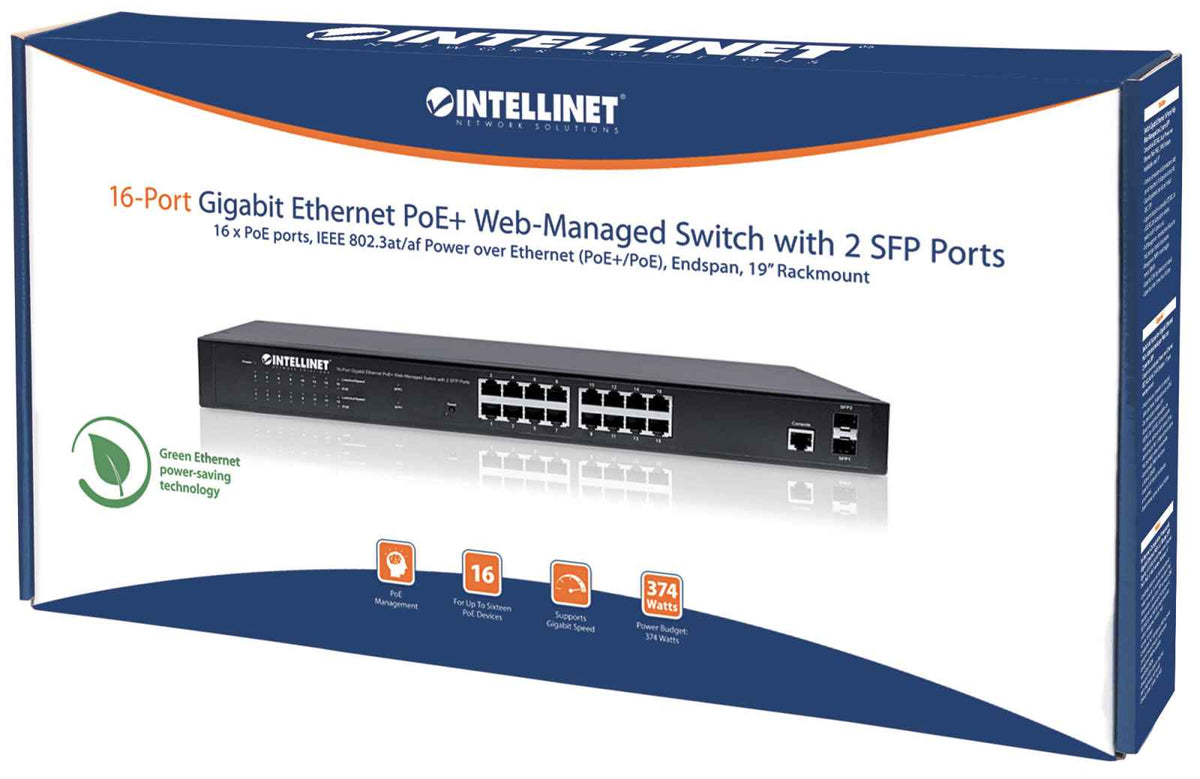 Switch Administrable GbE de 8 puertos PoE+ con 2 puertos SFP (561167)