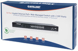 Switch Administrable Gigabit Ethernet de 16 puertos PoE+ con 2 puertos SFP Packaging Image 2