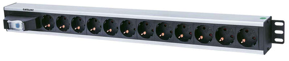 Barra multicontactos vertical con 12 salidas - Contactos tipo alemán Image 1
