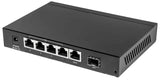 Switch de 5 puertos Gigabit Ethernet PoE+ con puerto combo SFP  Image 6