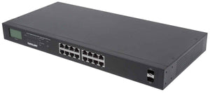 Switch PoE+ de 16 puertos Gigabit Ethernet con 2 Puertos SFP y Pantalla LCD Image 1