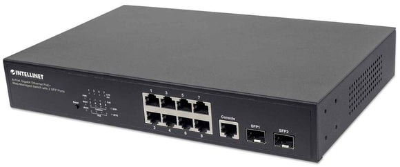Switch Administrable Gigabit Ethernet de 8 puertos PoE+ con 2 puertos SFP Image 1
