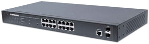Switch Administrable Gigabit Ethernet de 16 puertos PoE+ con 2 puertos SFP Image 1