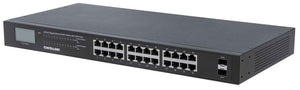 Switch PoE+ de 24 puertos Gigabit Ethernet con 2 Puertos SFP y Pantalla LCD Image 1