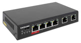 Switch con 6 puertos Fast Ethernet, (3 PoE+, 1 PoE de Alta Potencia y 2 de enlace) Image 2
